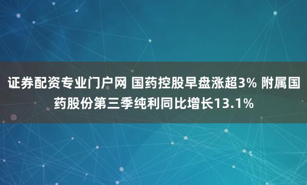 证券配资专业门户网 国药控股早盘涨超3% 附属国药股份第三季纯利同比增长13.1%